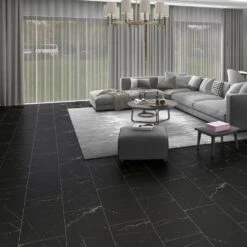 Flooring Sale Store 37 Liberty Floors Black Marble - Lifestyle Plus 5mm Rigid Core Vinyl Flooring (314667)
