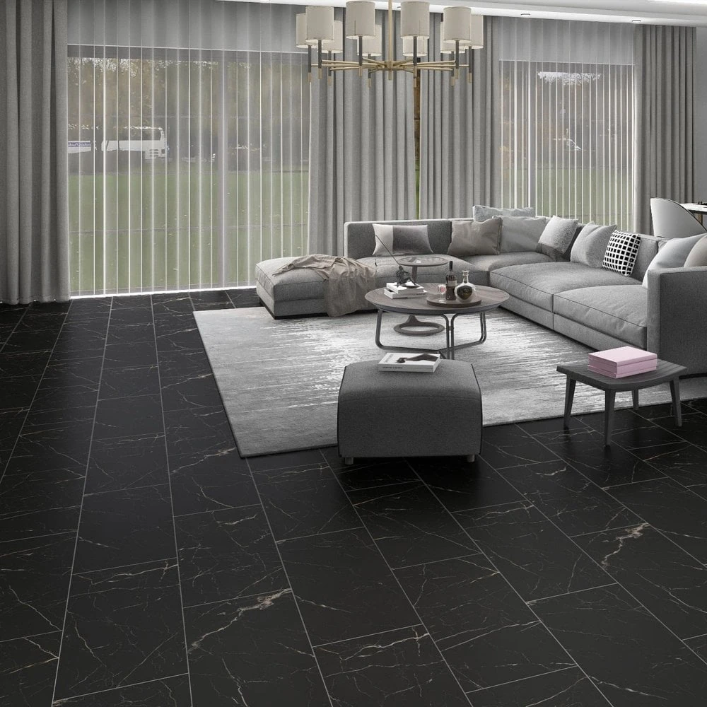 Liberty Floors Black Marble - Lifestyle Plus 5mm Rigid Core Vinyl Flooring (314667) 3 Liberty Floors Black Marble - Lifestyle Plus 5mm Rigid Core Vinyl Flooring (314667)