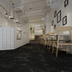 Liberty Floors Black Marble - Prima 5mm Rigid Core Vinyl Flooring (246858) -Flooring Sale Store black marble prima 5mm rigid core vinyl flooring 246858 p106426 220760 image