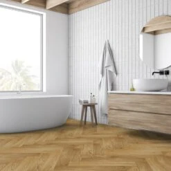 Liberty Floors Caramel Oak - Manor Herringbone Parquet 14mm Engineered Real Wood Flooring (249869) -Flooring Sale Store caramel oak manor herringbone parquet 14mm engineered real wood flooring 249869 p108536 235972 image