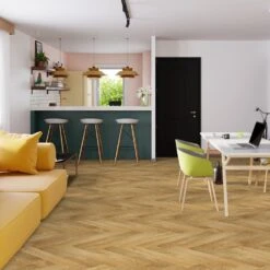 Liberty Floors Caramel Oak - Manor Herringbone Parquet 14mm Engineered Real Wood Flooring (249869) -Flooring Sale Store caramel oak manor herringbone parquet 14mm engineered real wood flooring 249869 p108536 242856 image