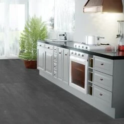 Liberty Floors Charcoal Grey - Lustre 8mm High Gloss Laminate Flooring (217056) -Flooring Sale Store charcoal grey lustre 8mm high gloss laminate flooring 217056 p84205 187689 image