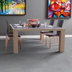 Liberty Floors Concrete Grey - Lustre 8mm High Gloss Laminate Flooring (217057) -Flooring Sale Store concrete grey lustre 8mm high gloss laminate flooring 217057 p84206 187680 image