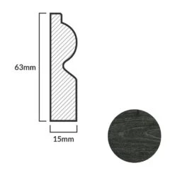 Leader Dark Grey Torus Laminate Skirting Board (2.4m) -Flooring Sale Store dark grey torus laminate skirting board 2 4m p84936 191877 image