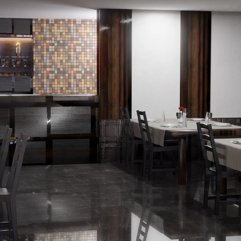 Liberty Floors Dark Pinto - Lustre Stone 8mm High Gloss Laminate Flooring (223767) 6 Liberty Floors Dark Pinto - Lustre Stone 8mm High Gloss Laminate Flooring (223767) - Image 4