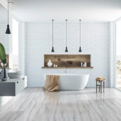 Liberty Floors Glacier Oak - Lustre 8mm High Gloss Laminate Flooring (222935)