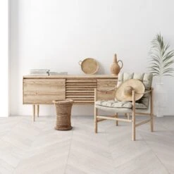 Liberty Floors Ivory White Oak - Chevron 15mm Engineered Real Wood Flooring (249203) -Flooring Sale Store ivory white oak chevron 15mm engineered real wood flooring 249203 p108329 236718 image