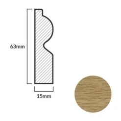 Leader Light Oak Torus Laminate Skirting Board (2.4m) -Flooring Sale Store light oak torus laminate skirting board 2 4m p84900 191806 image