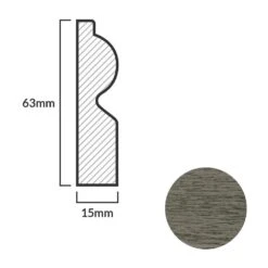 Leader Medium Grey Torus Laminate Skirting Board (2.4m) -Flooring Sale Store medium grey torus laminate skirting board 2 4m p84930 191867 image