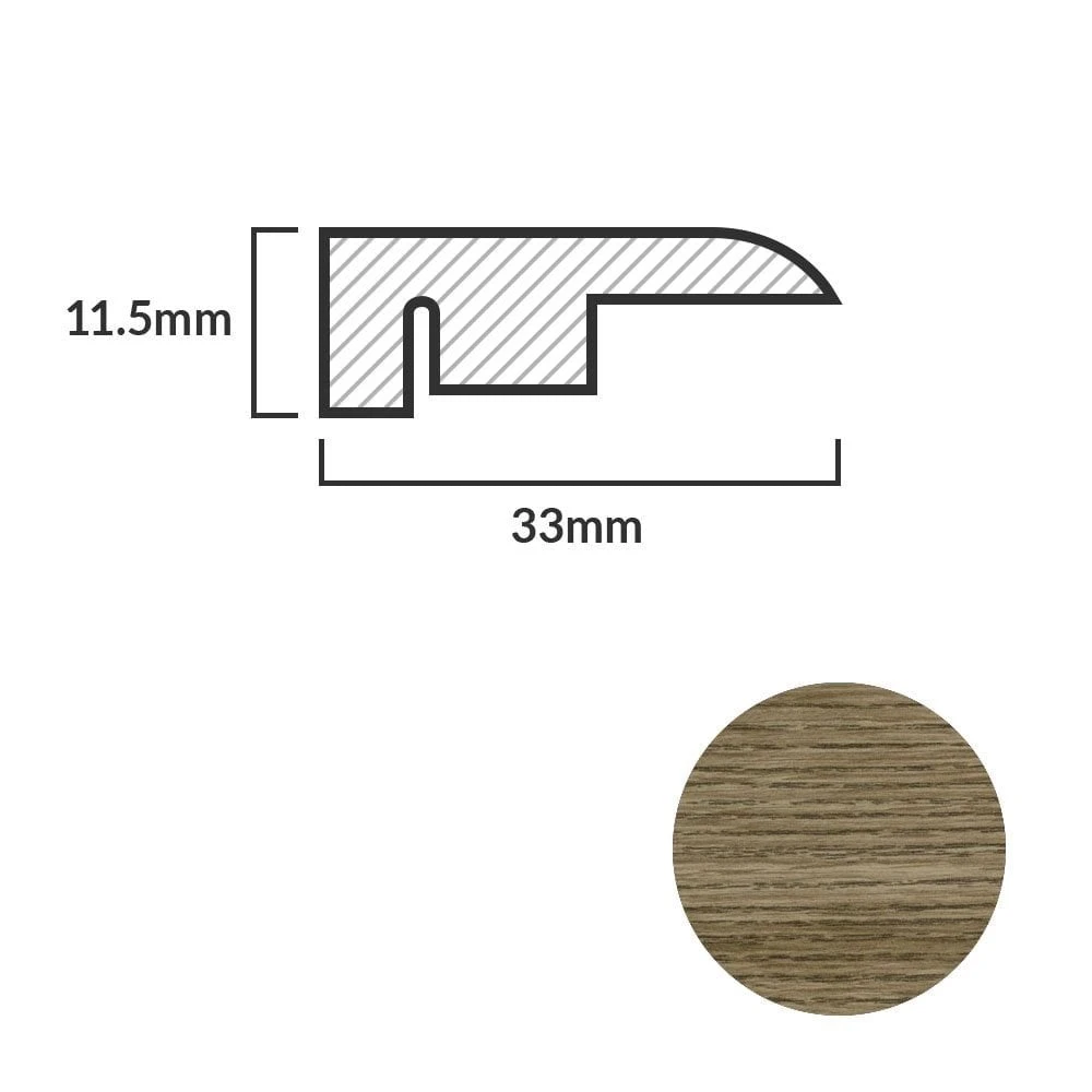 Leader Medium Oak Laminate End Profile Door Bar (1m) 4 Leader Medium Oak Laminate End Profile Door Bar (1m) - Image 2