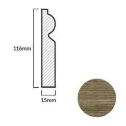 Leader Medium Oak Torus Laminate Skirting Board (2.4m) 11 Leader Medium Oak Torus Laminate Skirting Board (2.4m) -Flooring Sale Store medium oak torus laminate skirting board 2 4m p84912 191838 image