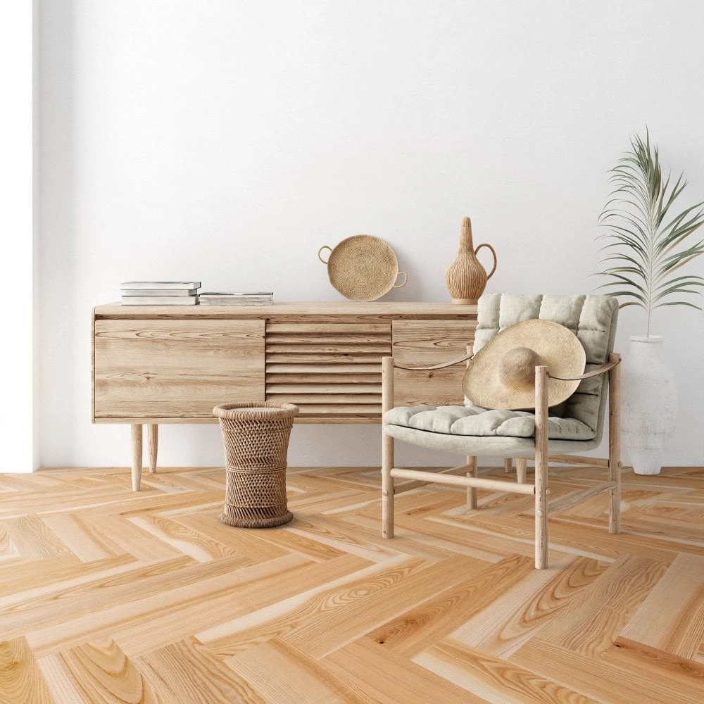 Liberty Floors Natural Ash - Manor Herringbone Parquet 14mm Engineered Real Wood Flooring (284295) 3 Liberty Floors Natural Ash - Manor Herringbone Parquet 14mm Engineered Real Wood Flooring (284295)