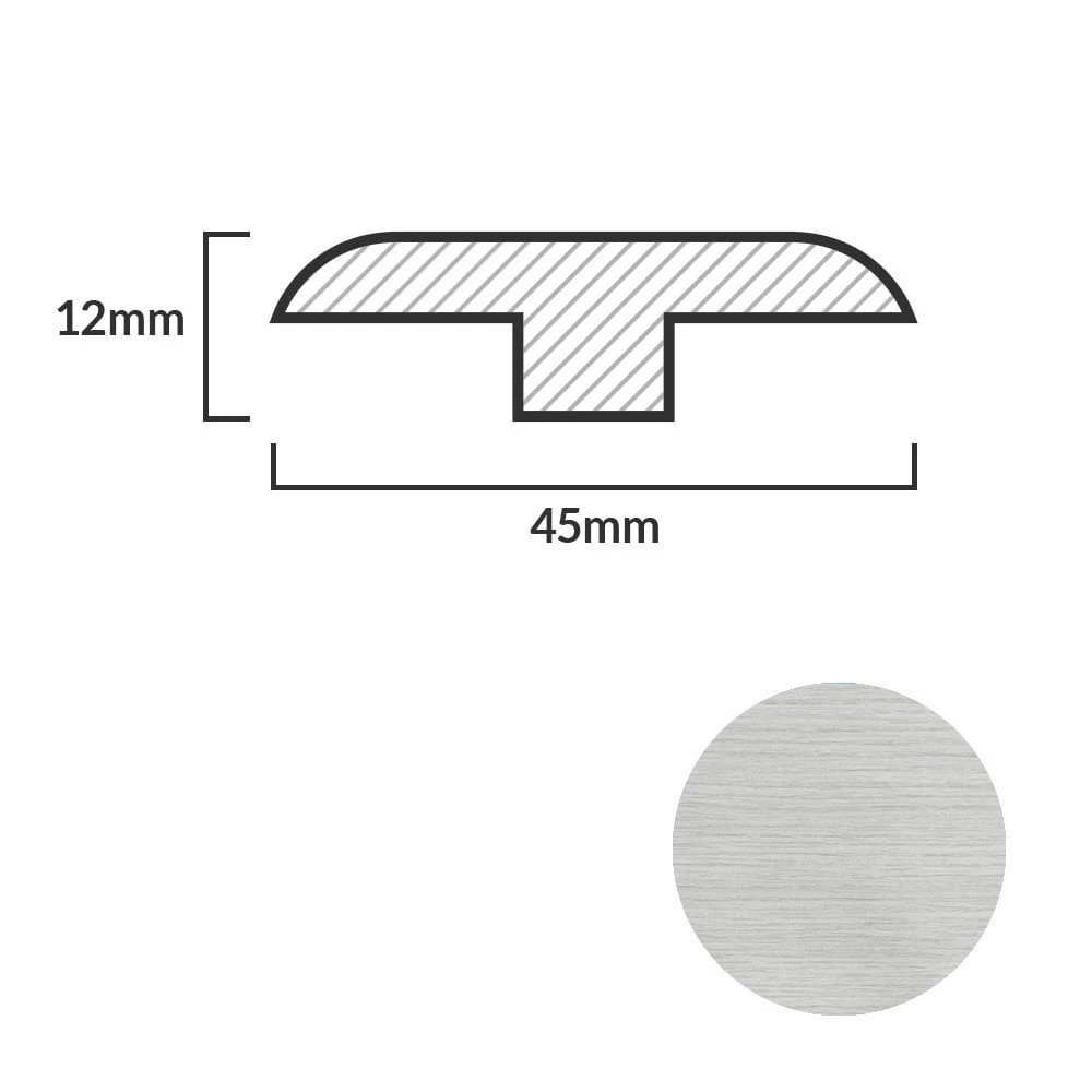 Leader Off-White Laminate Connecting Profile Door Bar (1m) 4 Leader Off-White Laminate Connecting Profile Door Bar (1m) - Image 2