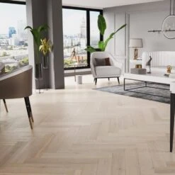 Liberty Floors Pearl White Oak - Manor Herringbone Parquet 14mm Engineered Real Wood Flooring (249872) -Flooring Sale Store pearl white oak manor herringbone parquet 14mm engineered real wood flooring 249872 p108539 242571 image