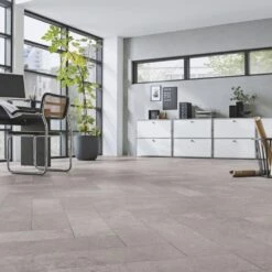 Kronotex Pesaro Cement - Herringbone 8mm Laminate Flooring (222942)