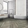 Liberty Floors Signature Grey - Lifestyle SPC Herringbone 5.5mm Rigid Core Vinyl Flooring (324720)