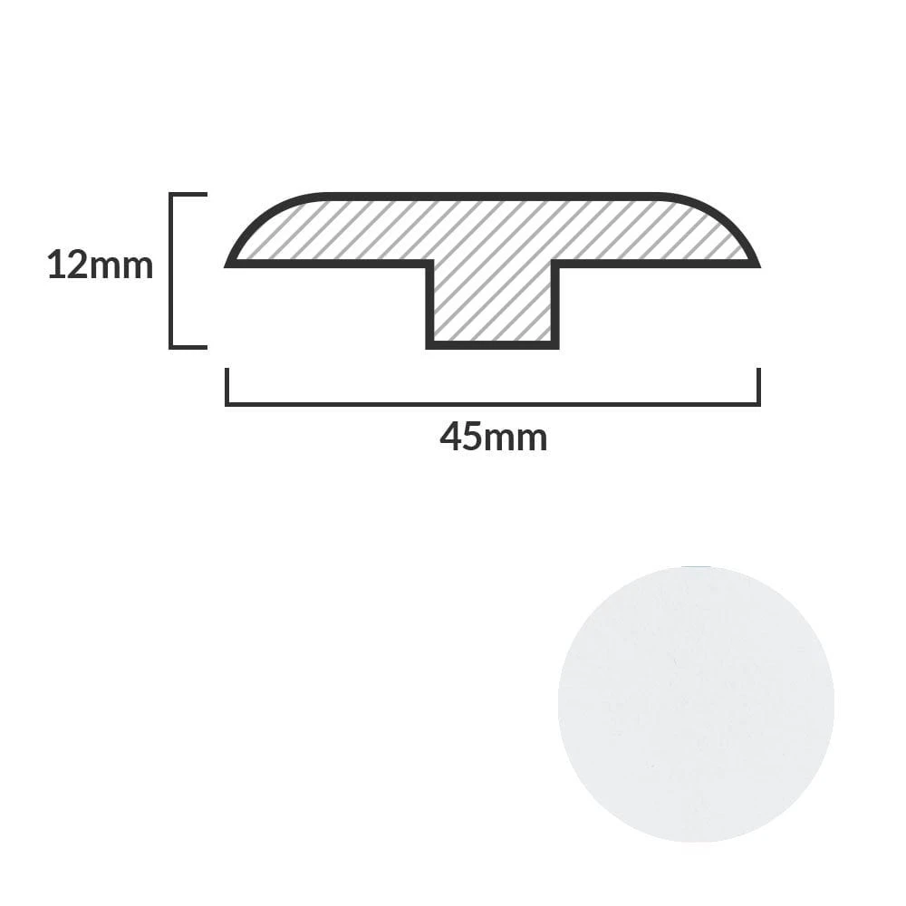 Leader White Laminate Connecting Profile Door Bar (1m) 4 Leader White Laminate Connecting Profile Door Bar (1m) - Image 2