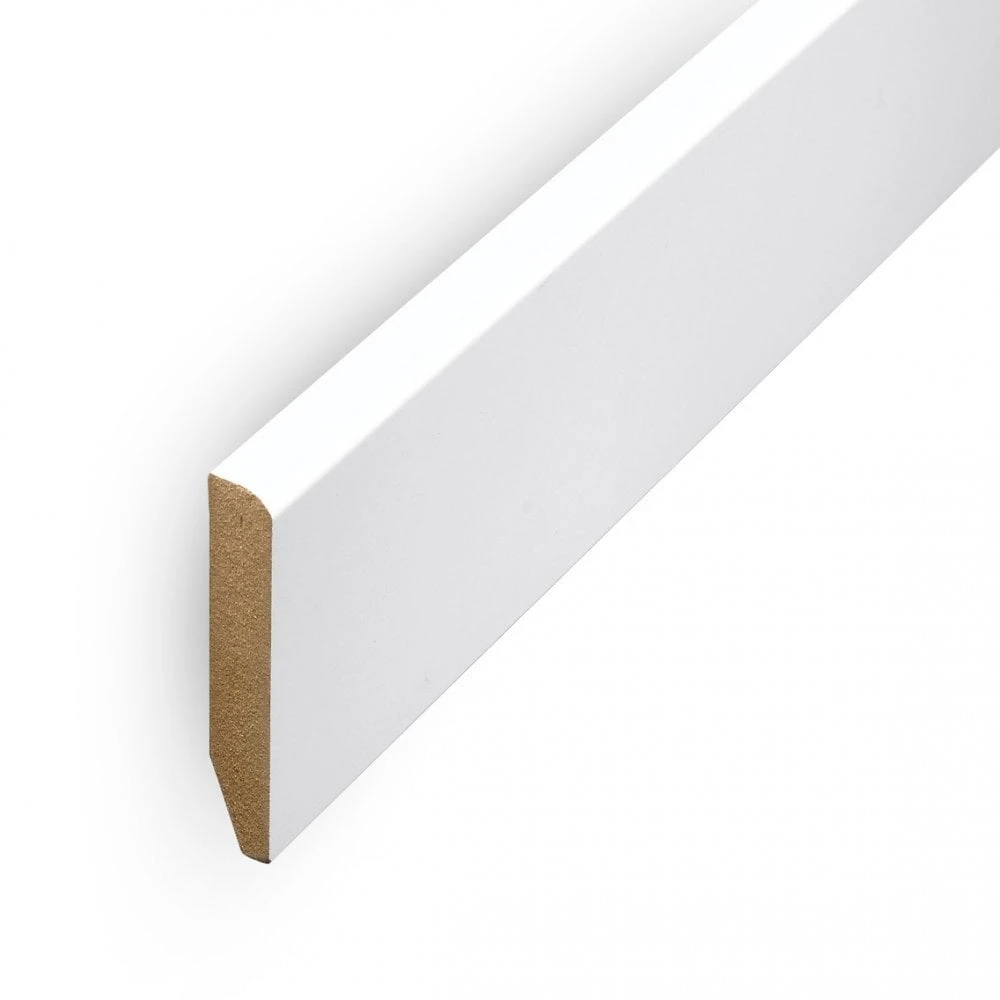 Leader White Pencil Round Laminate Skirting Board (2.4m) 3 Leader White Pencil Round Laminate Skirting Board (2.4m)