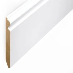 Leader White Torus Laminate Skirting Board (2.4m) -Flooring Sale Store white torus laminate skirting board 2 4m p84888 191789 image